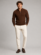 Men's Cable Knit Half-Zip Sweater