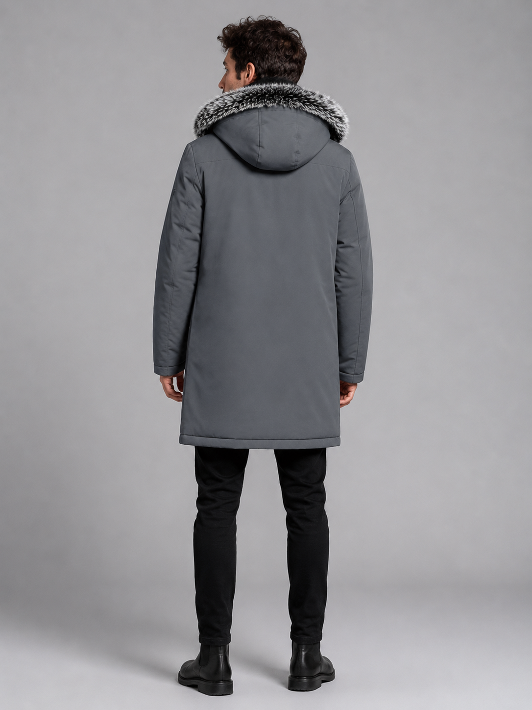 Men's Fleece-Lined Hooded Parka
