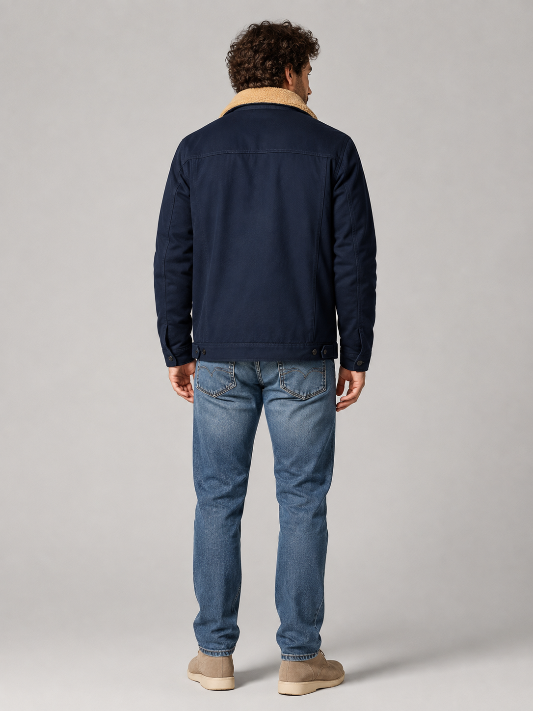 Men's Sherpa-Lined Trucker Jacket