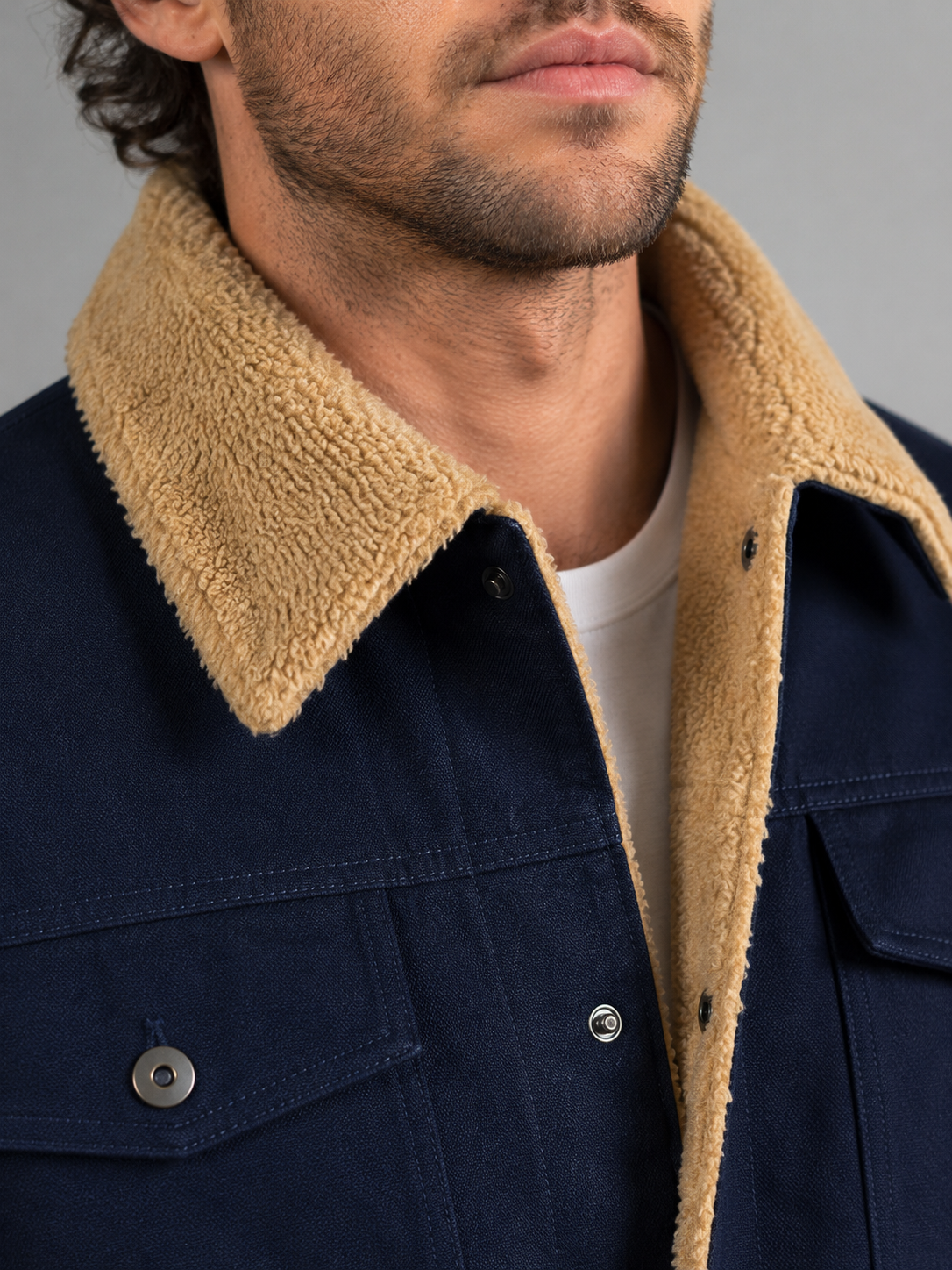 Men's Sherpa-Lined Trucker Jacket