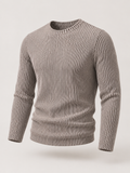Men's Two-Tone Ribbed Knit Sweater