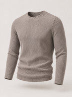 Men's Two-Tone Ribbed Knit Sweater