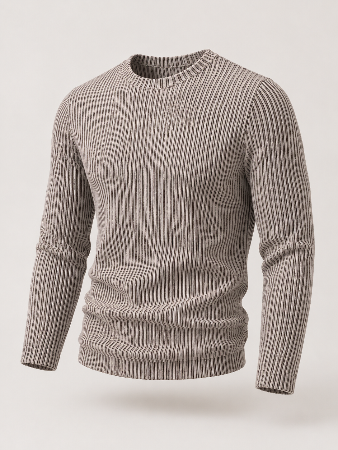Men's Two-Tone Ribbed Knit Sweater