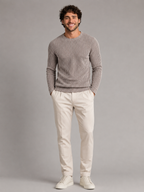 Men's Two-Tone Ribbed Knit Sweater