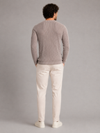 Men's Two-Tone Ribbed Knit Sweater