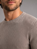 Men's Two-Tone Ribbed Knit Sweater