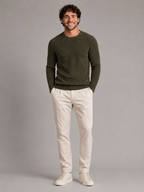 Men's Two-Tone Ribbed Knit Sweater