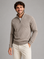 Men's Diamond Knit Quarter-Zip Sweater
