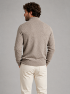 Men's Diamond Knit Quarter-Zip Sweater