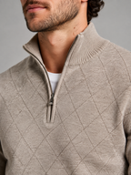 Men's Diamond Knit Quarter-Zip Sweater