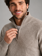 Men's Diamond Knit Quarter-Zip Sweater