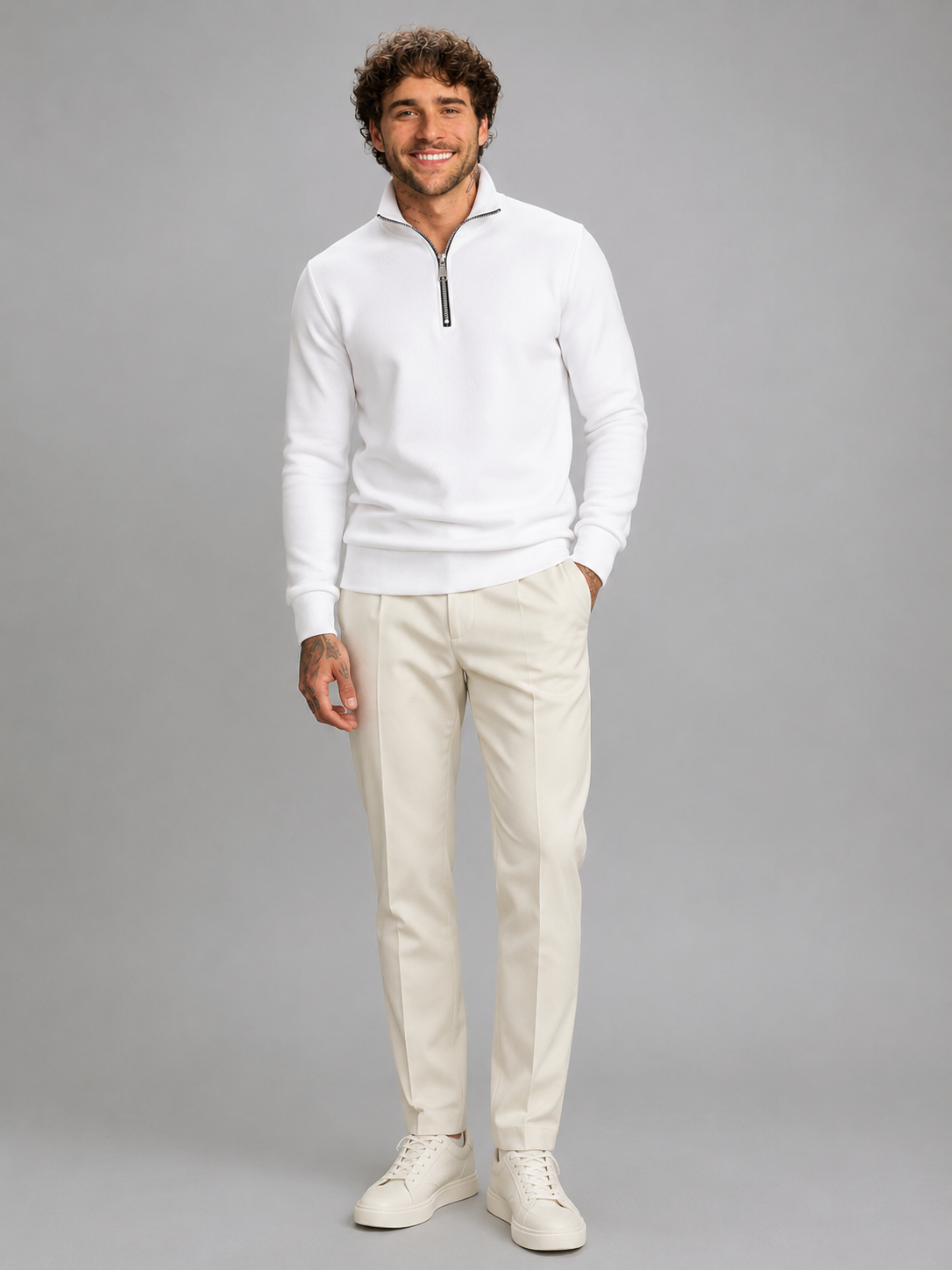 Men's Slim Quarter-Zip Sweatshirt