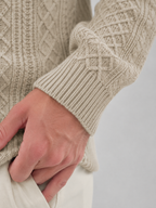 Men's Elbow Patch Cable Knit Sweater
