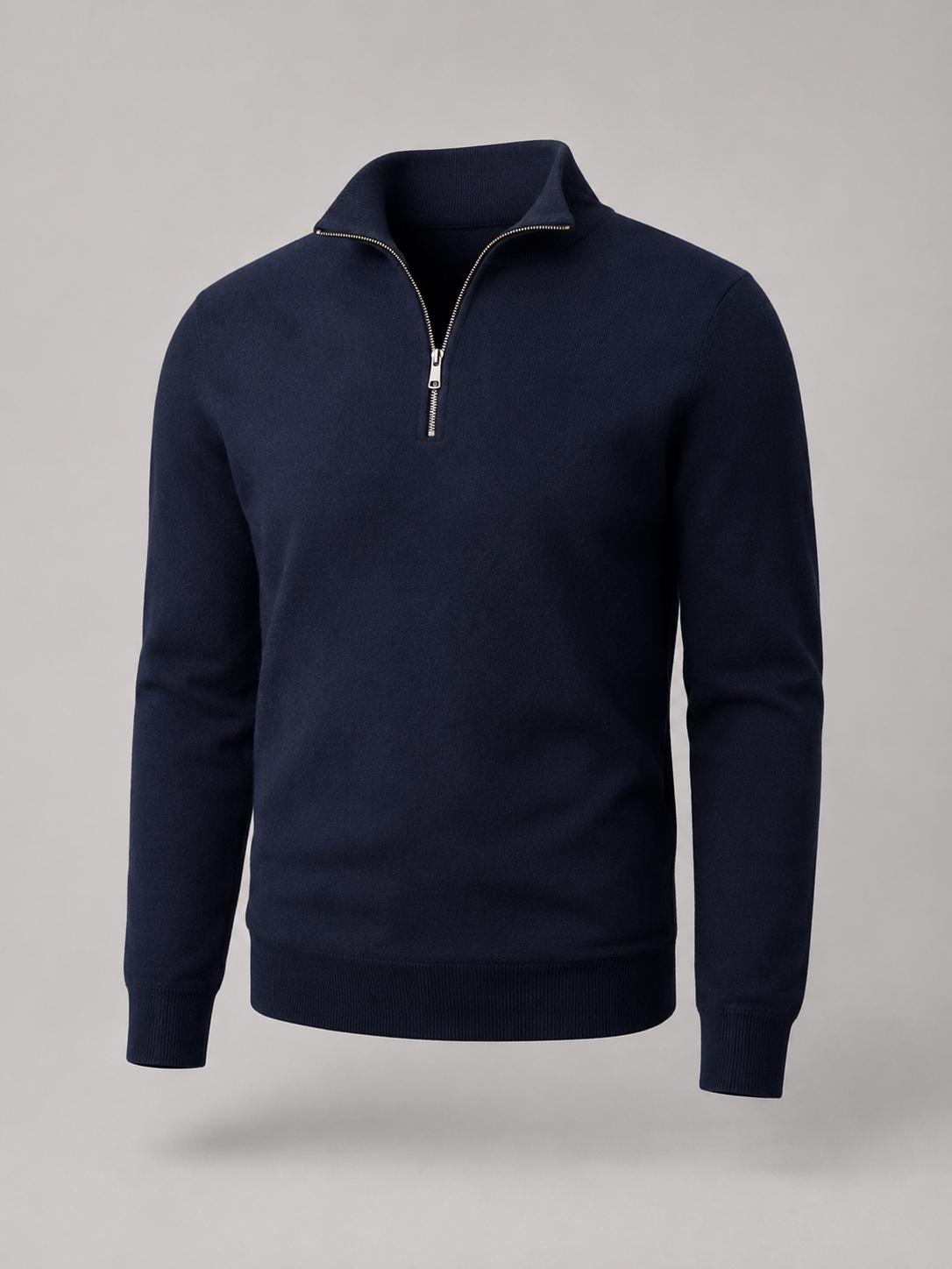 Men's Quarter-Zip Stand Collar Pullover