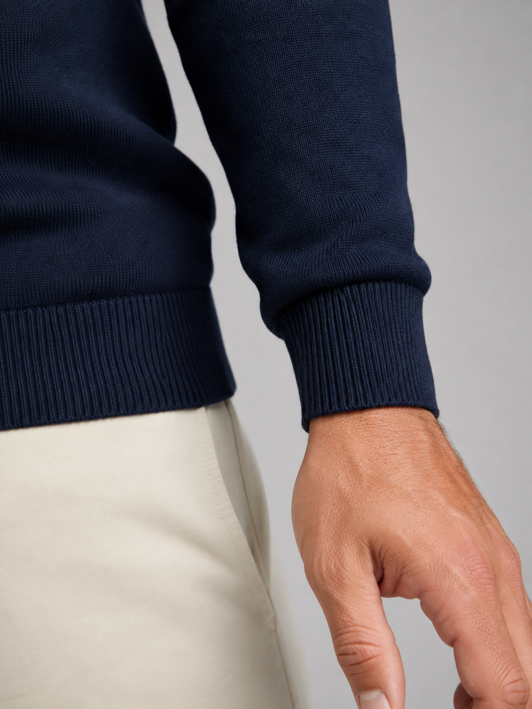 Men's Quarter-Zip Stand Collar Pullover
