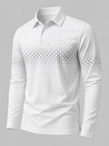 Men's Gradient Jacquard Knit Polo