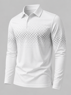Men's Gradient Jacquard Knit Polo