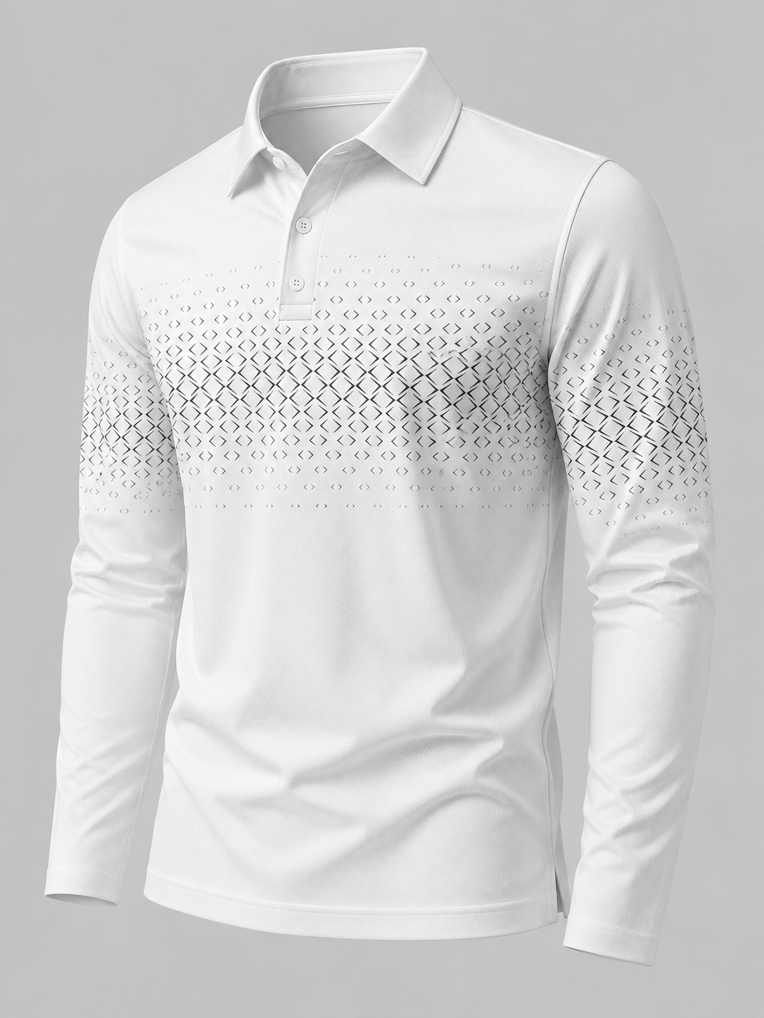Men's Gradient Jacquard Knit Polo