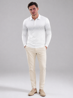 Men's Gradient Jacquard Knit Polo