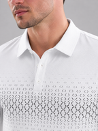 Men's Gradient Jacquard Knit Polo