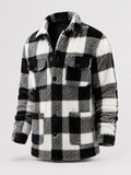 Men's Plaid Teddy Fleece Overshirt