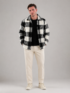 Men's Plaid Teddy Fleece Overshirt