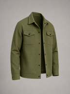 Men's Quilted Waffle Shirt Jacket | Cotton Blend Overshirt
