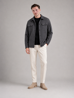 Men's Quilted Waffle Shirt Jacket | Cotton Blend Overshirt