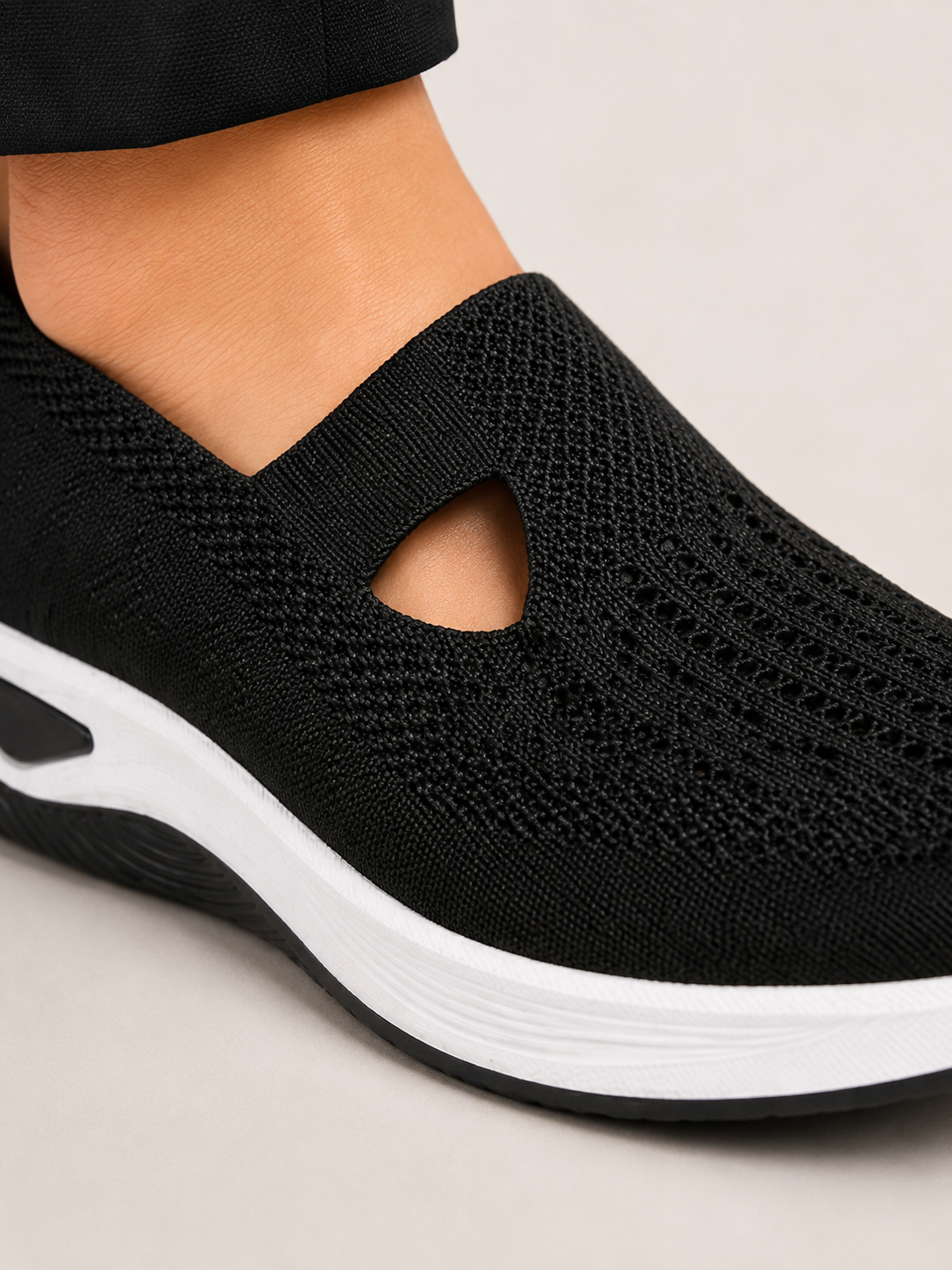Women's Orthopedic Slip-On Trainers | Knitted Walking Shoes