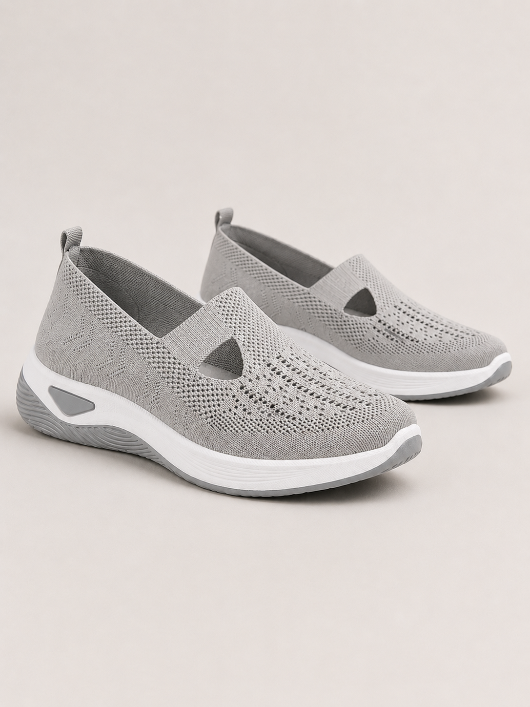 Women's Orthopedic Slip-On Trainers | Knitted Walking Shoes