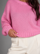 Women's Oversized Chunky Knit Crewneck Sweater
