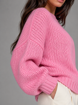 Women's Oversized Chunky Knit Crewneck Sweater