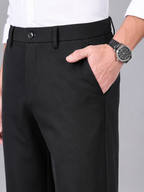 Men's Straight Leg Dress Trousers | Wrinkle Resistant Formal Pants