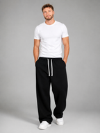 Men's Relaxed Fit Joggers | Drawstring Straight Leg Sweatpants