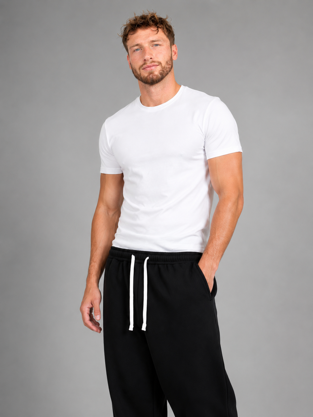 Men's Relaxed Fit Joggers | Drawstring Straight Leg Sweatpants