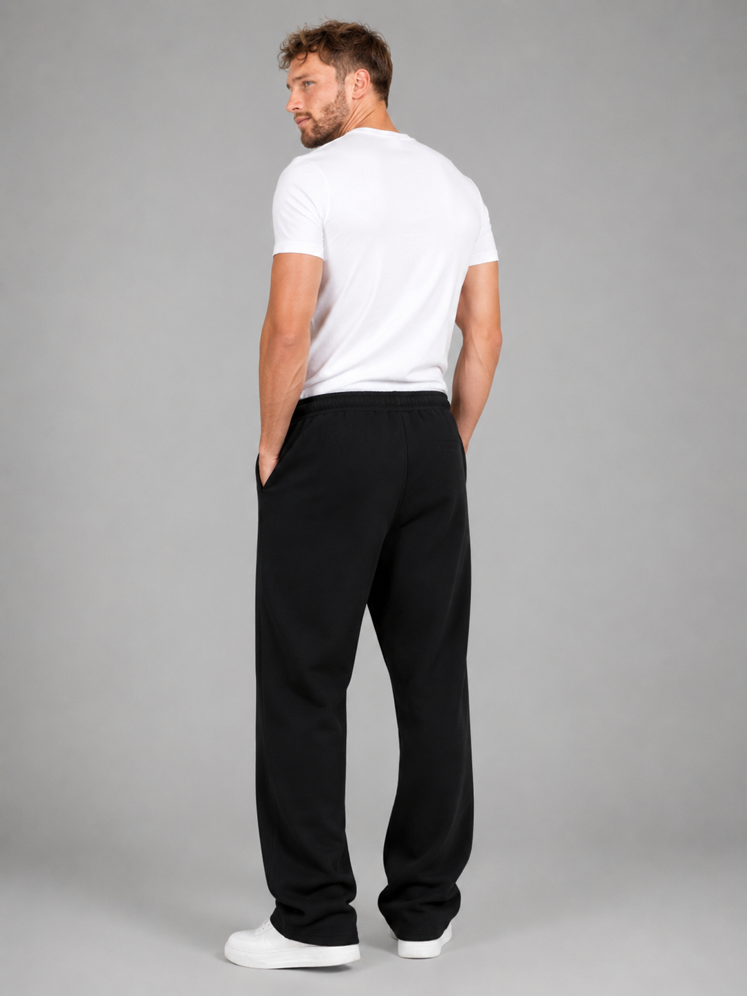 Men's Relaxed Fit Joggers | Drawstring Straight Leg Sweatpants