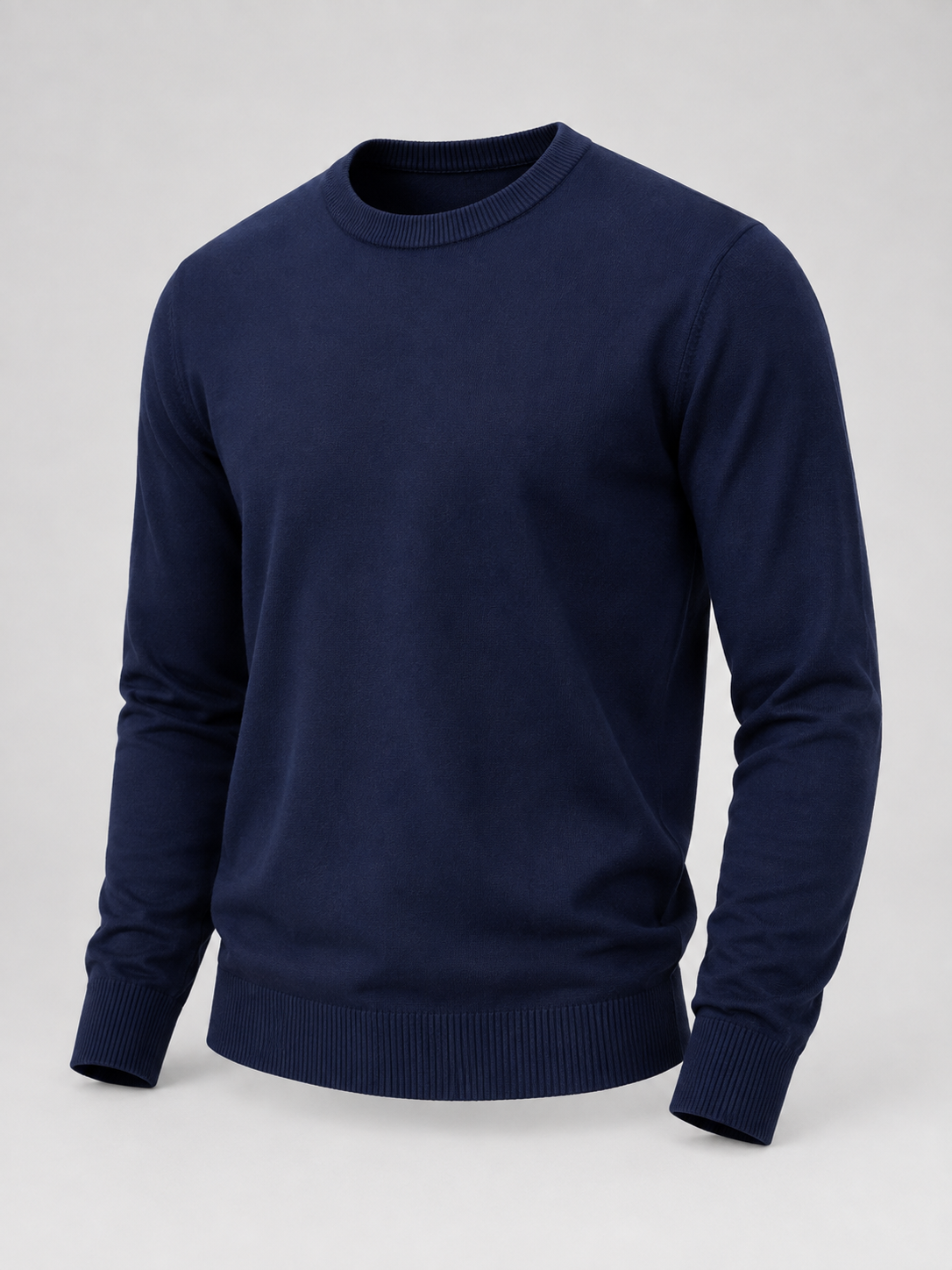 Men's Fine Knit Crew Neck Jumper | Classic Cotton Sweater
