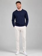Men's Fine Knit Crew Neck Jumper | Classic Cotton Sweater