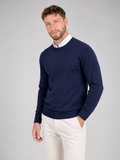 Men's Fine Knit Crew Neck Jumper | Classic Cotton Sweater