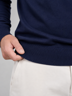 Men's Fine Knit Crew Neck Jumper | Classic Cotton Sweater