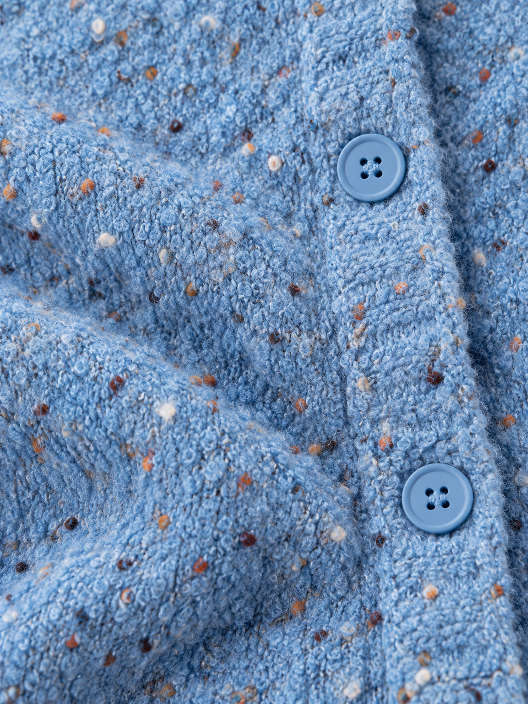 Women's Speckled Knit Cardigan | Round Neck Button Front