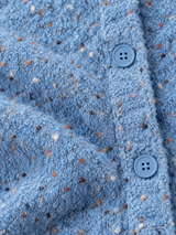 Women's Speckled Knit Cardigan | Round Neck Button Front