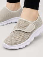 Women's Ultra-Light Mesh Walking Shoes | Adjustable Strap Comfort Trainers