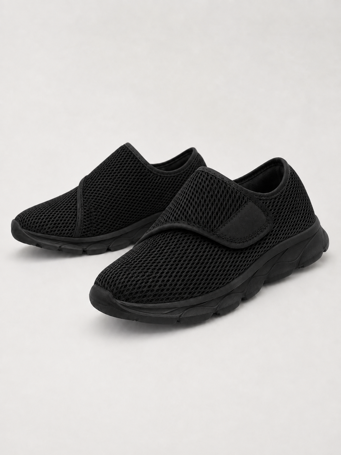 Women's Ultra-Light Mesh Walking Shoes | Adjustable Strap Comfort Trainers