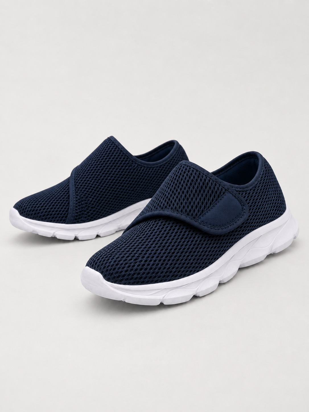 Women's Ultra-Light Mesh Walking Shoes | Adjustable Strap Comfort Trainers