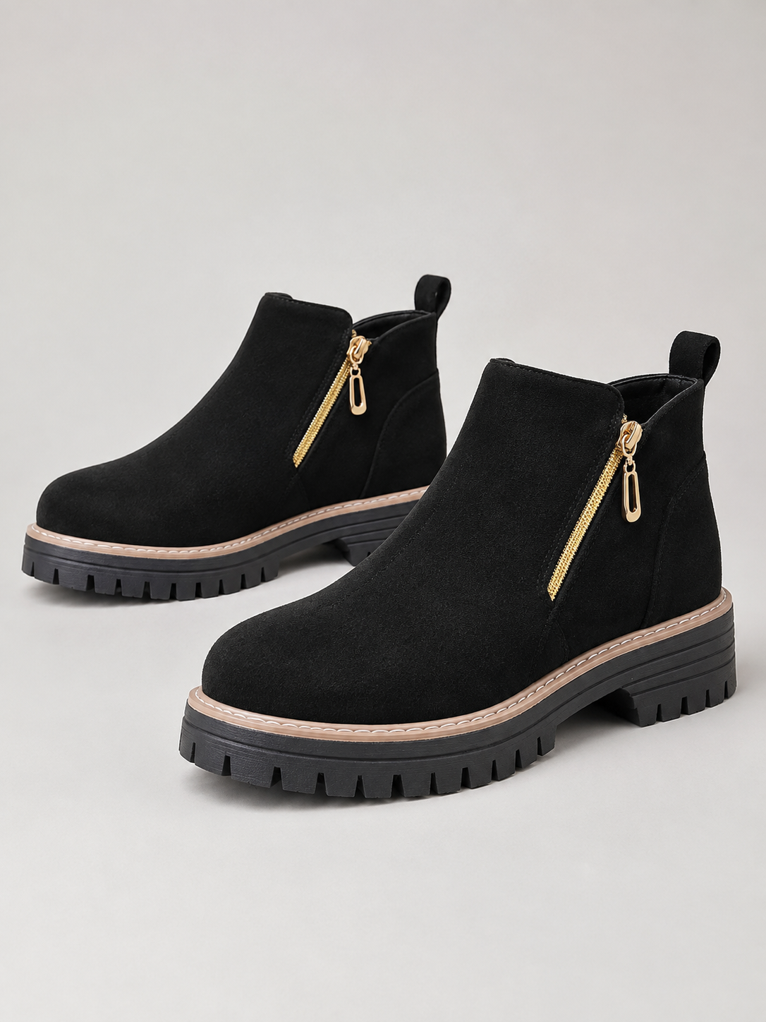 Women's Chunky Chelsea Ankle Boots | Side-Zip Platform Booties