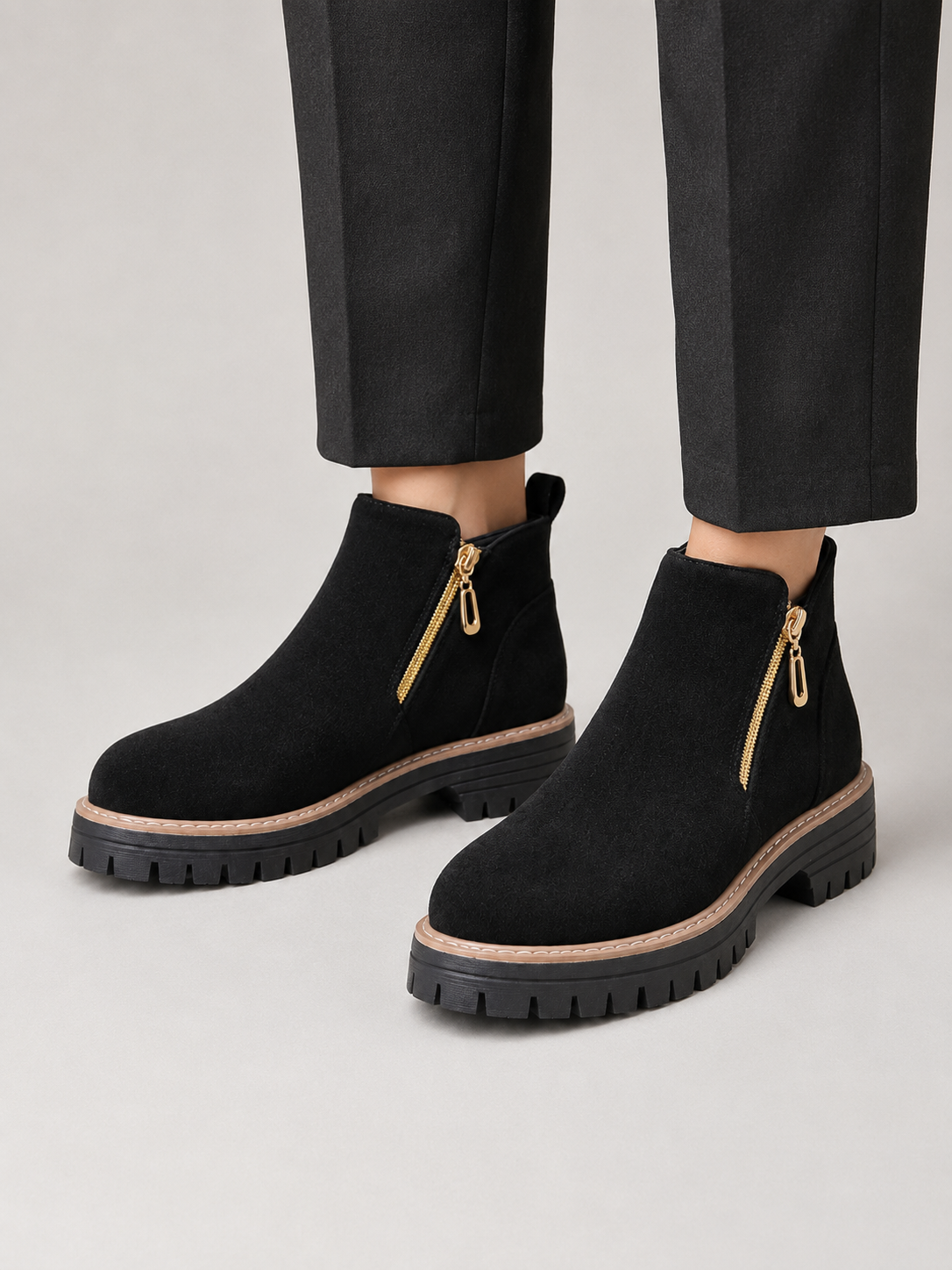 Women's Chunky Chelsea Ankle Boots | Side-Zip Platform Booties