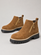 Women's Chunky Chelsea Ankle Boots | Side-Zip Platform Booties