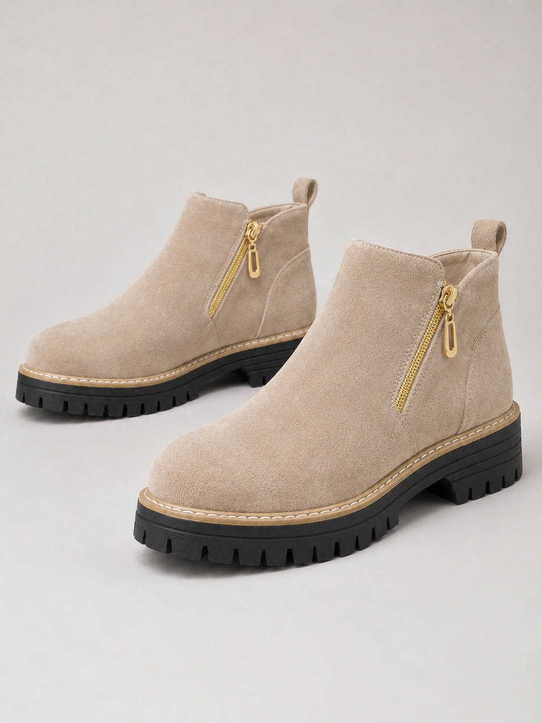 Women's Chunky Chelsea Ankle Boots | Side-Zip Platform Booties