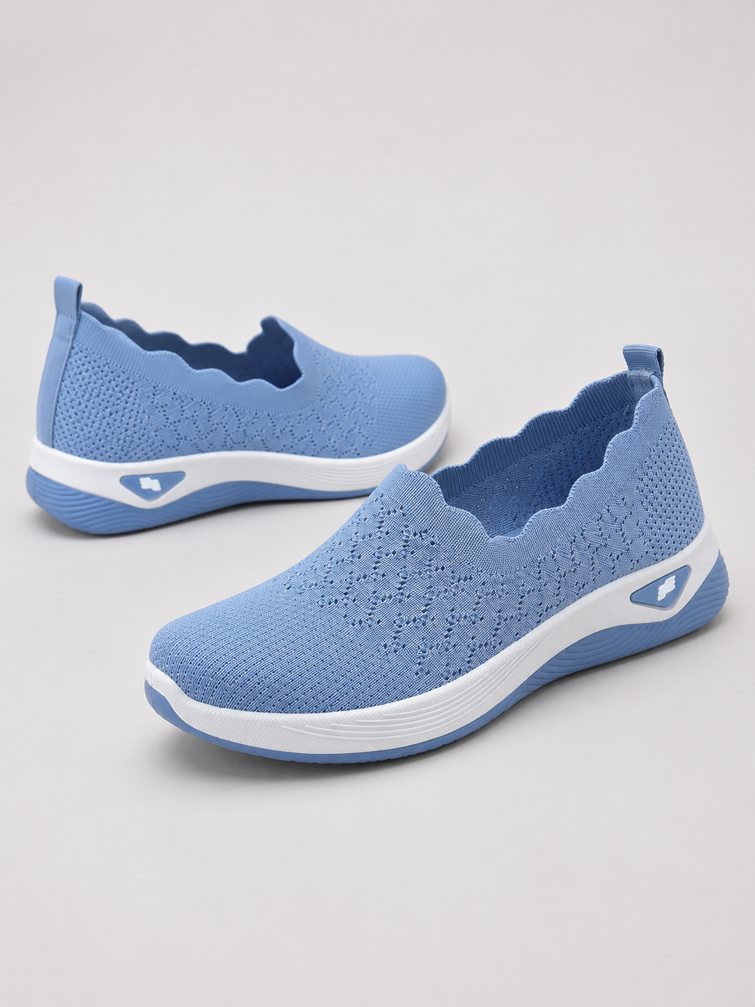 Women's Orthopedic Knit Slip-On Loafers | Non-Slip Wedge Trainers